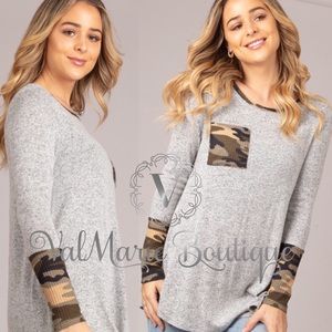 Hacci Camo soft comfy women’s long sleeve top